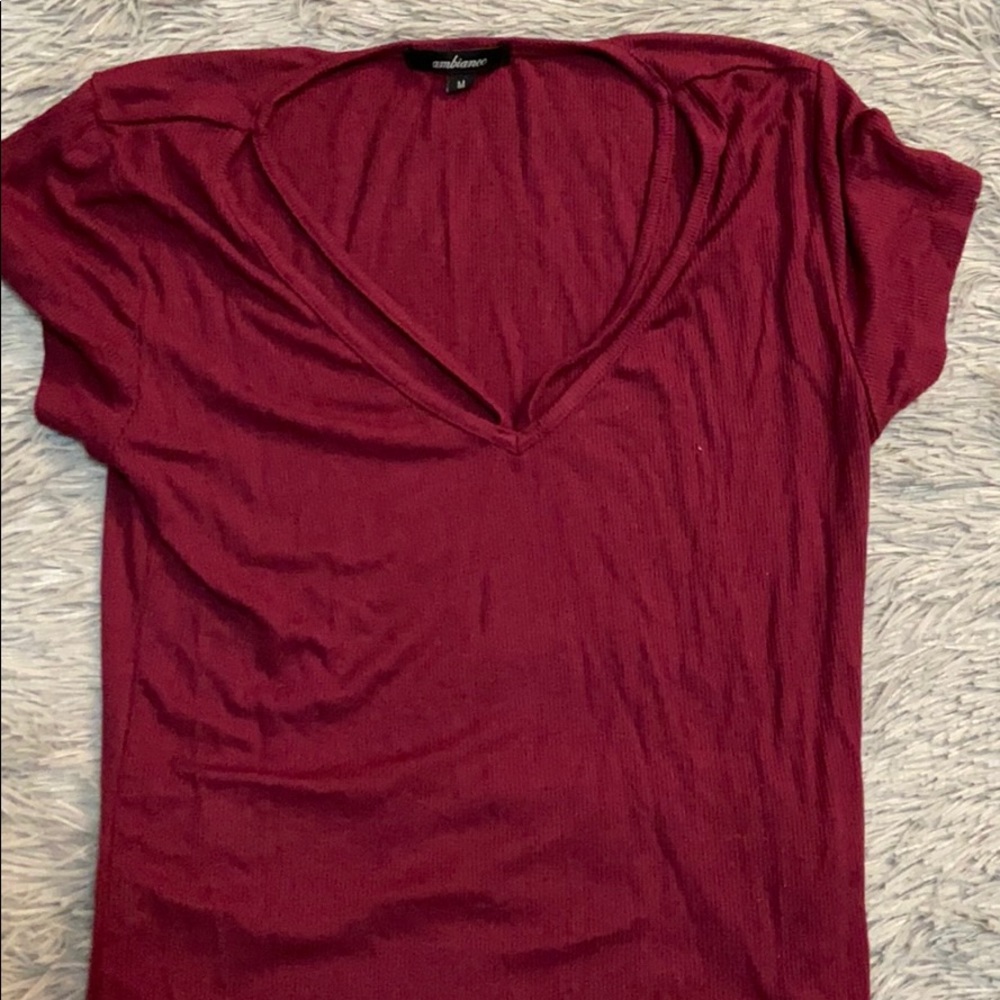 Burgundy shirt